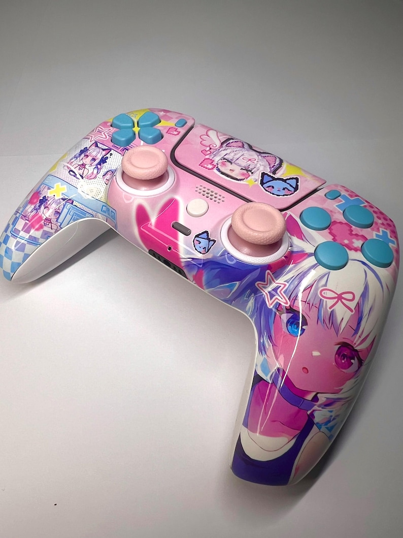 Kawaii Anime PS5 Controller Shell Mod – Custom Dualsense Design ...