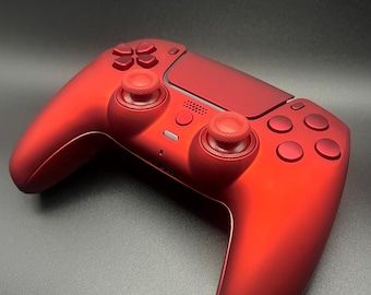 Crimson Metallic PS5 Controller – Custom DualSense Design