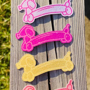 Sticker ballonhond | Sticker hond ballon teckel | Sticker teckel
