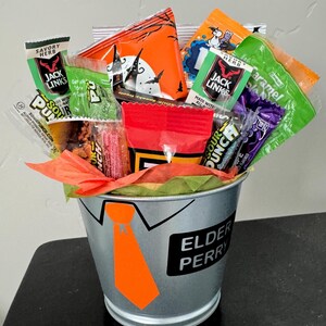 Personalized Missionary Gift Bucket: Candy Bouquet or Care Package