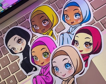 Cute Hijabi Stickers | Etsy