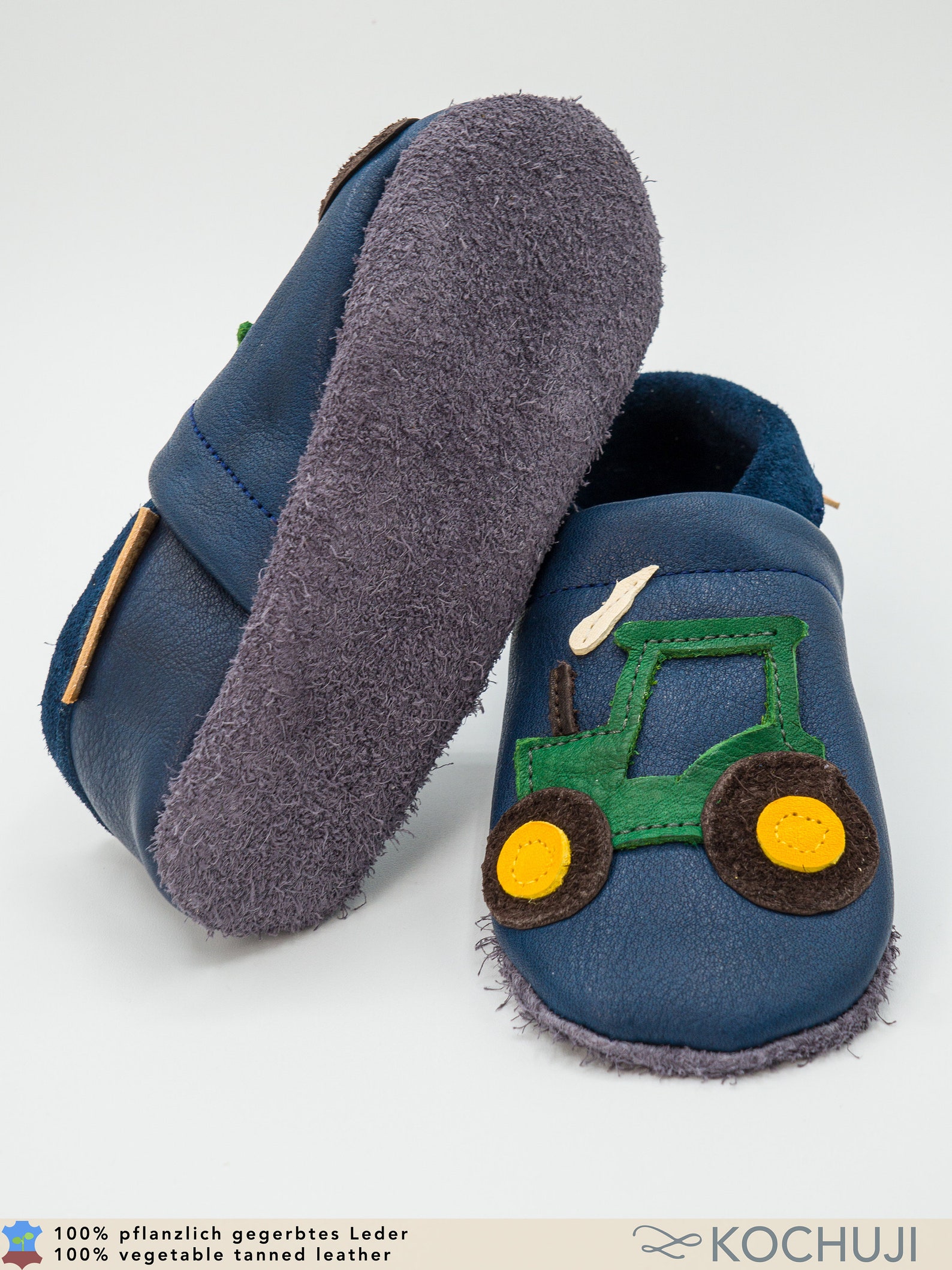 Tractor Leather Slippers / SlipOns / Organic / Vegetable Etsy