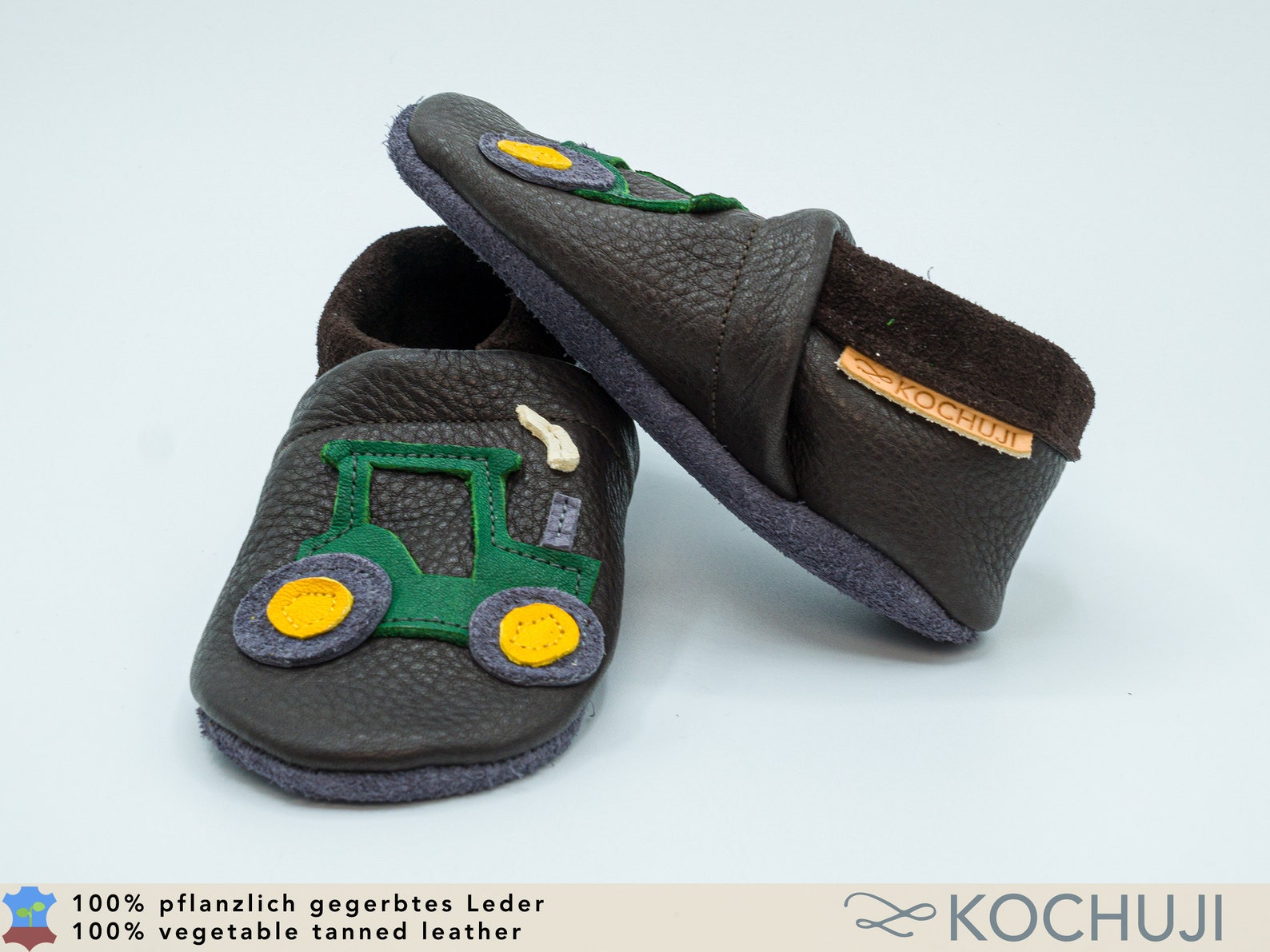 Tractor Leather Slippers / SlipOns / Organic / Vegetable Etsy