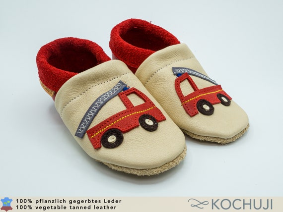 Einfache Krabbelschuhe aus Bioleder chromfrei Personalisierbar Farbwahl