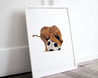 Elephant art print / Elephant Drawing/ Safari themed nursery/ Animal themed nursery/ Baby Elephant print/ Personalised nursery print