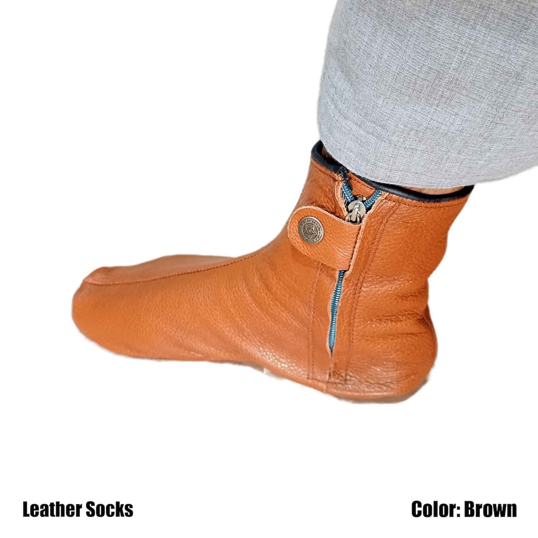 Premium Leather Socks, Khuffain, Salah Socks, Islamic Prayer Socks