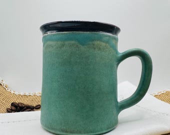 Green Rustic Mug | Irish Handmade Pottery Mug