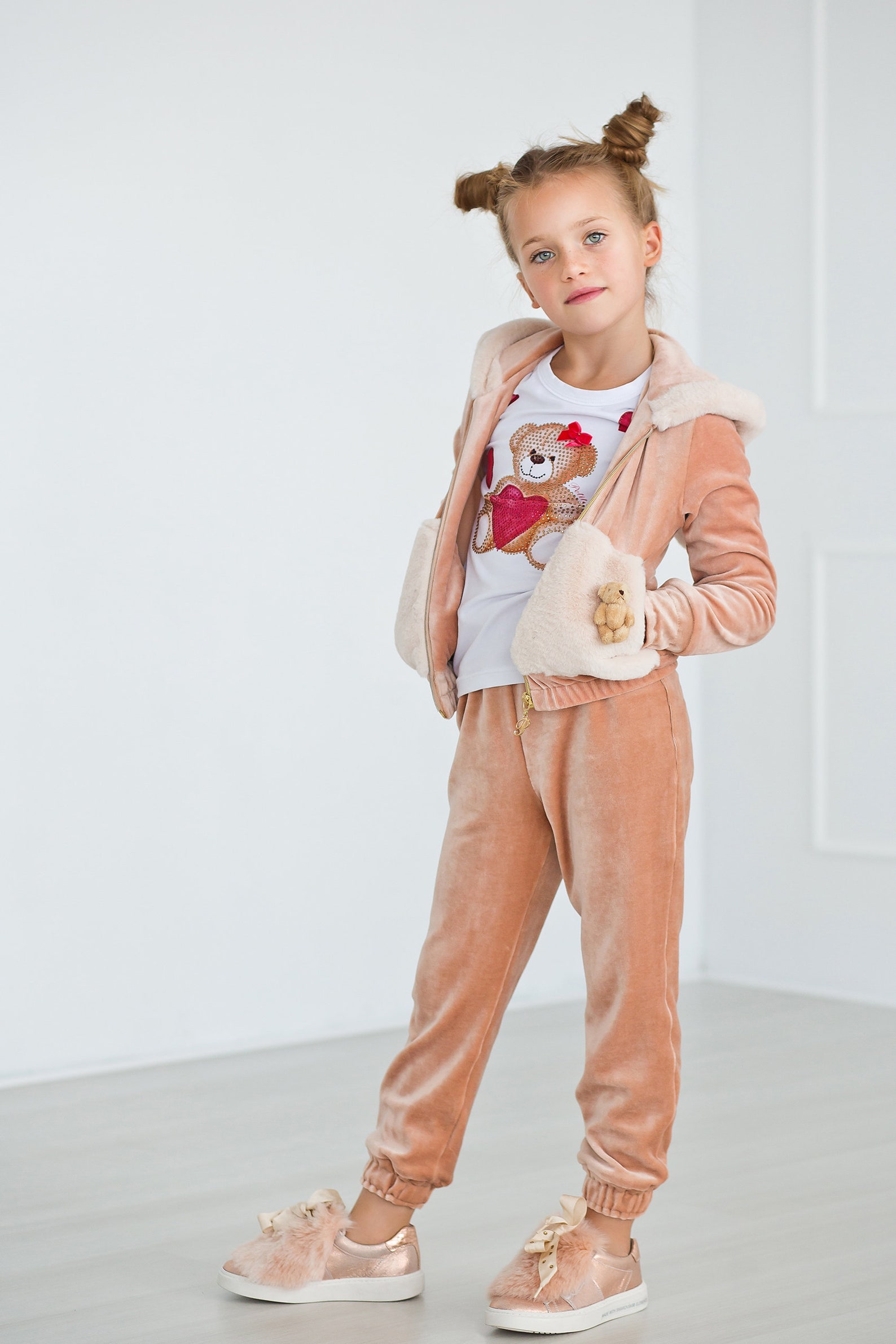 Girl Tracksuit Velvet Teddy Bear kids tracksuit girls set Etsy