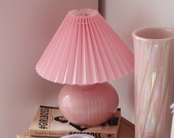 Abat-jour plissé en tissu pastel (Plusieurs coloris)-Danish pleated lampshades