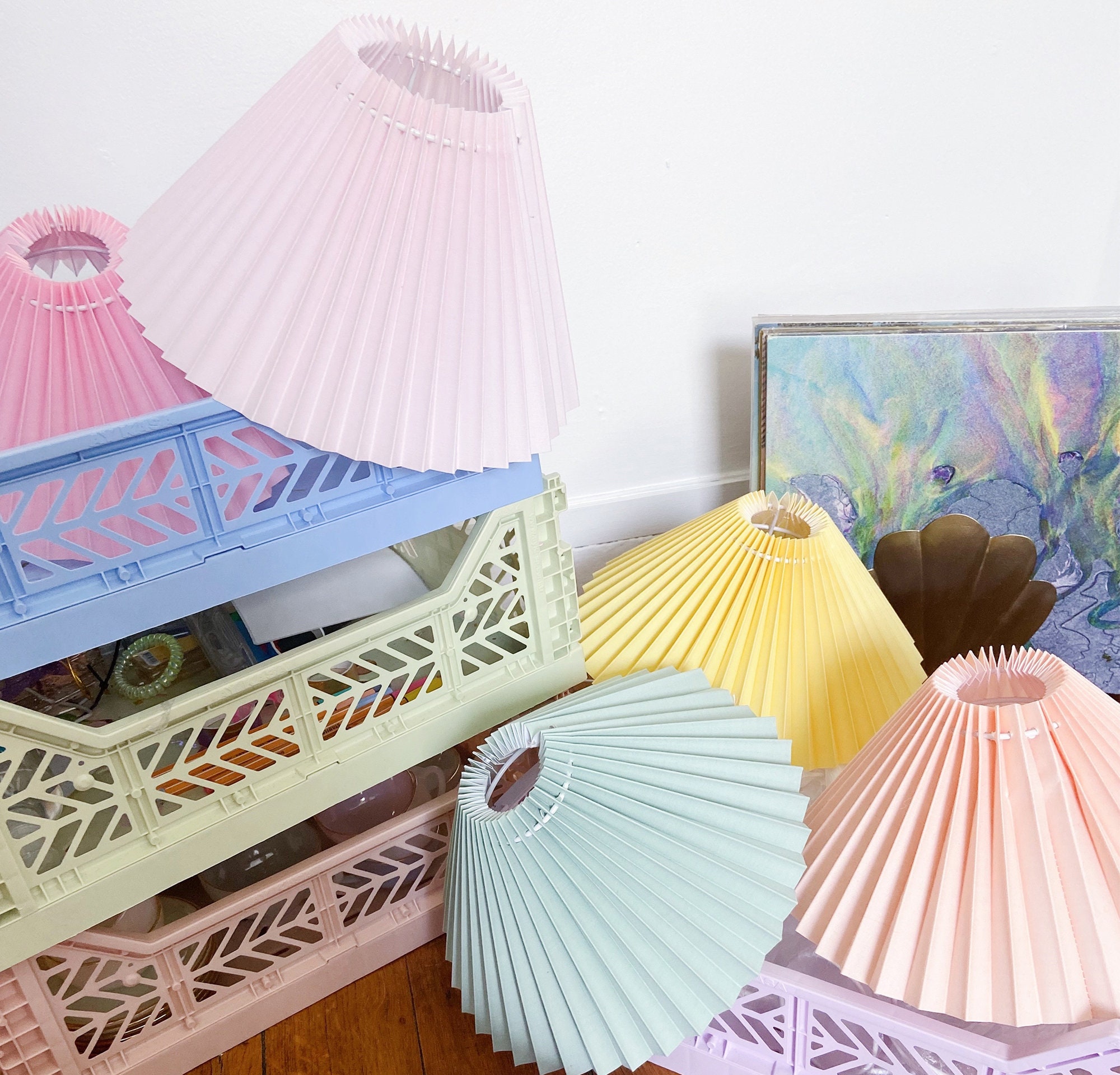 Abat-Jour Plissé en Tissu Pastel | Plusieurs Coloris-Danish Pleated Lampshades