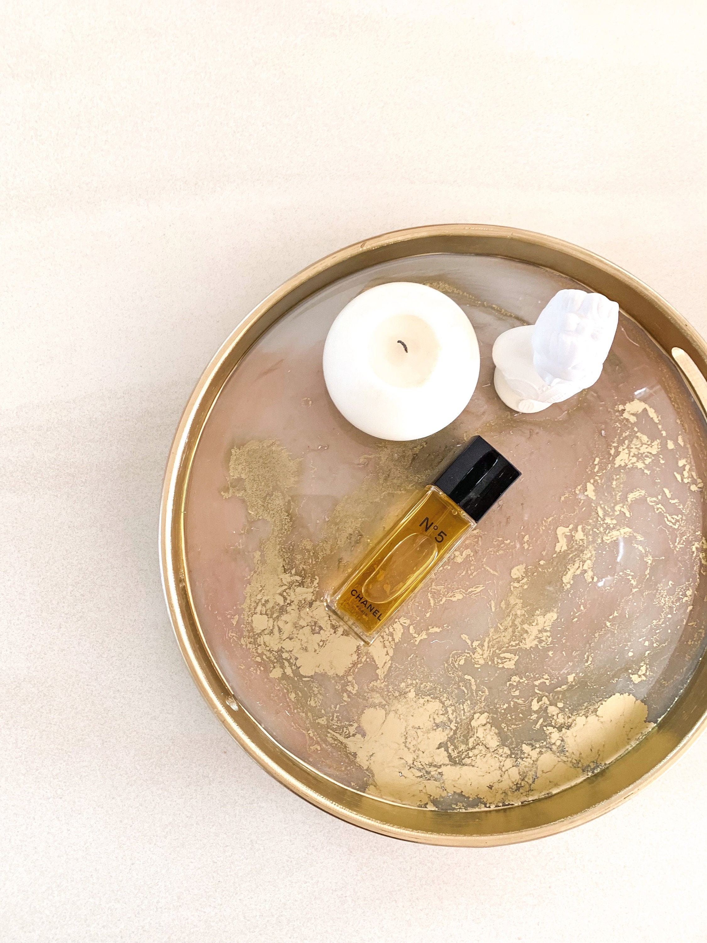 Plateau/Handmade Bambou et Résine Époxy Décoration Resin Coasters Présentoirs Art Décor