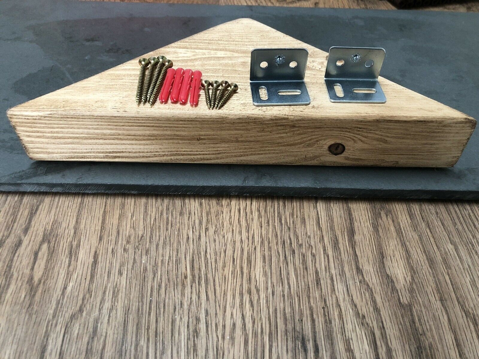 Rustic Chunky Farmhouse Wooden Corner Shelf Shelf Brackets Etsy