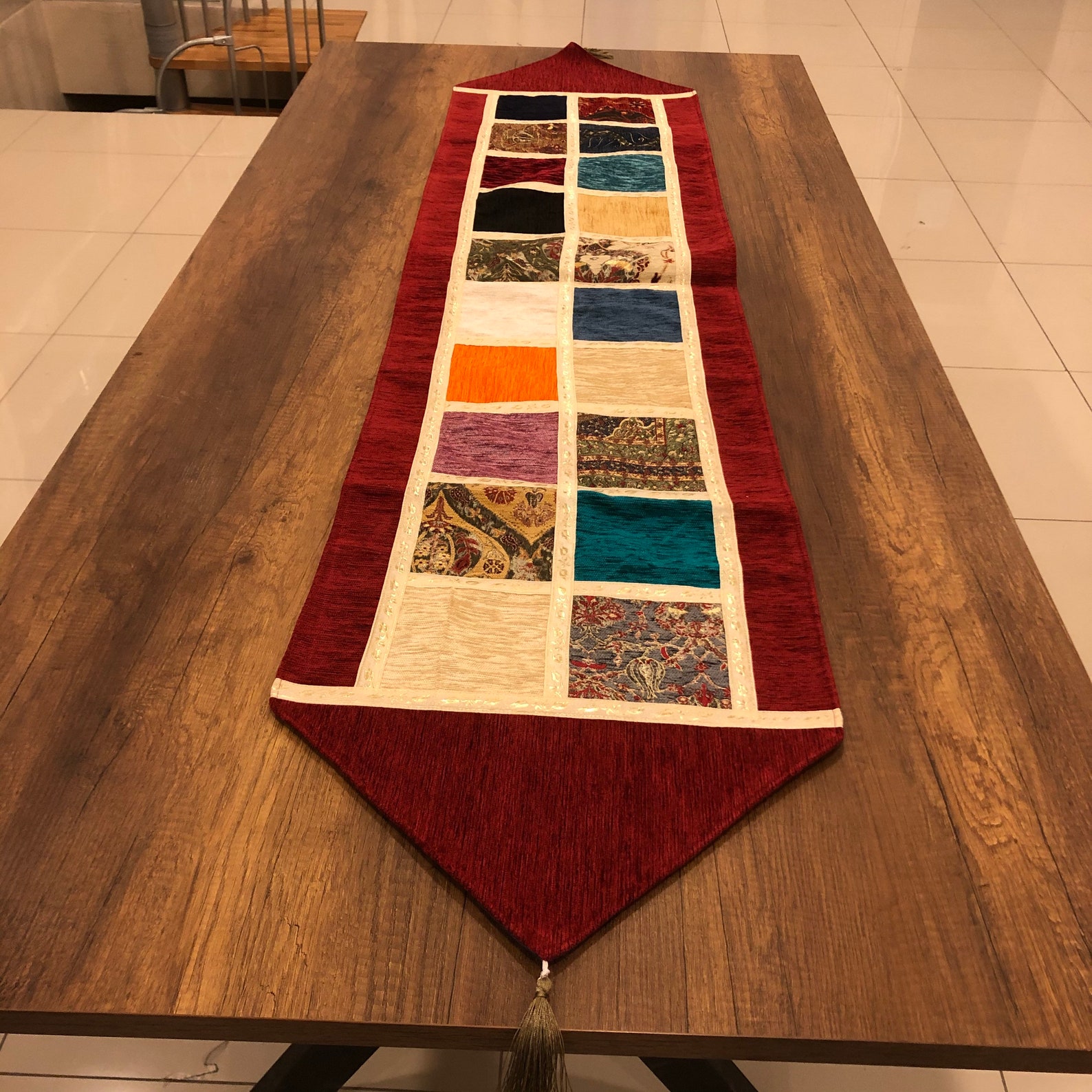 Turkish Table Runner,patcwork Runner,hand Made Runner,decorative Table Runner,cotton Table