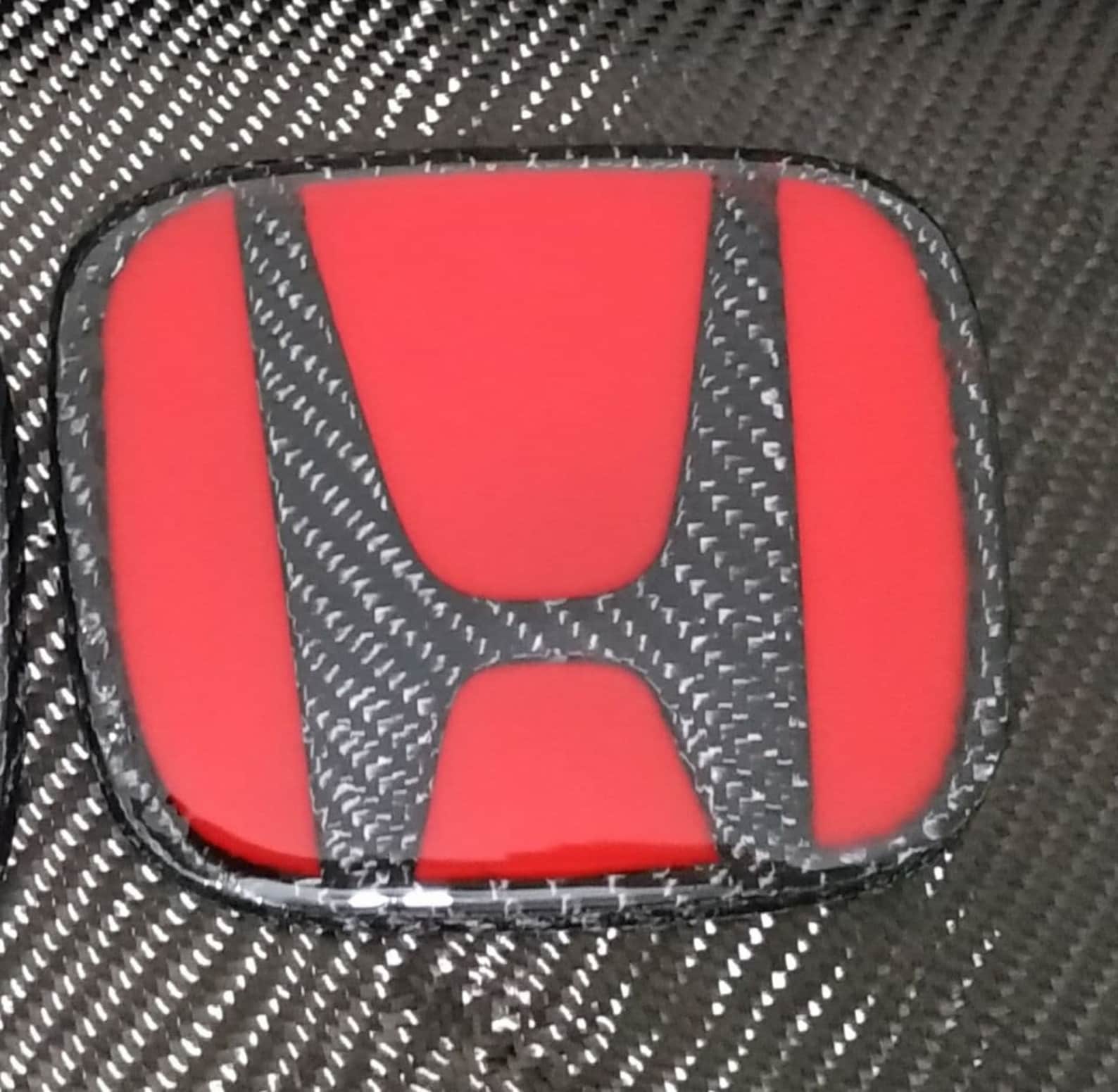 Carbon Fiber Honda Emblem for Civic Si & Accord CRV Red Etsy