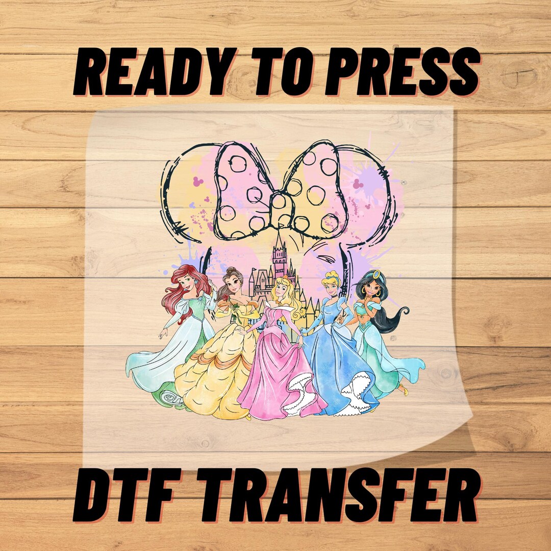 Princesses With Mickey Ears Ready to Press, Disney Heat Transfer ...