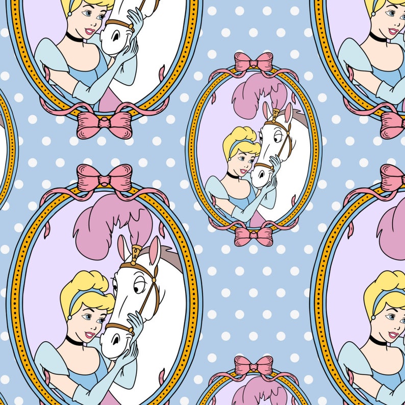 Cinderella Seamless Design Fabric Digital Paper - Etsy