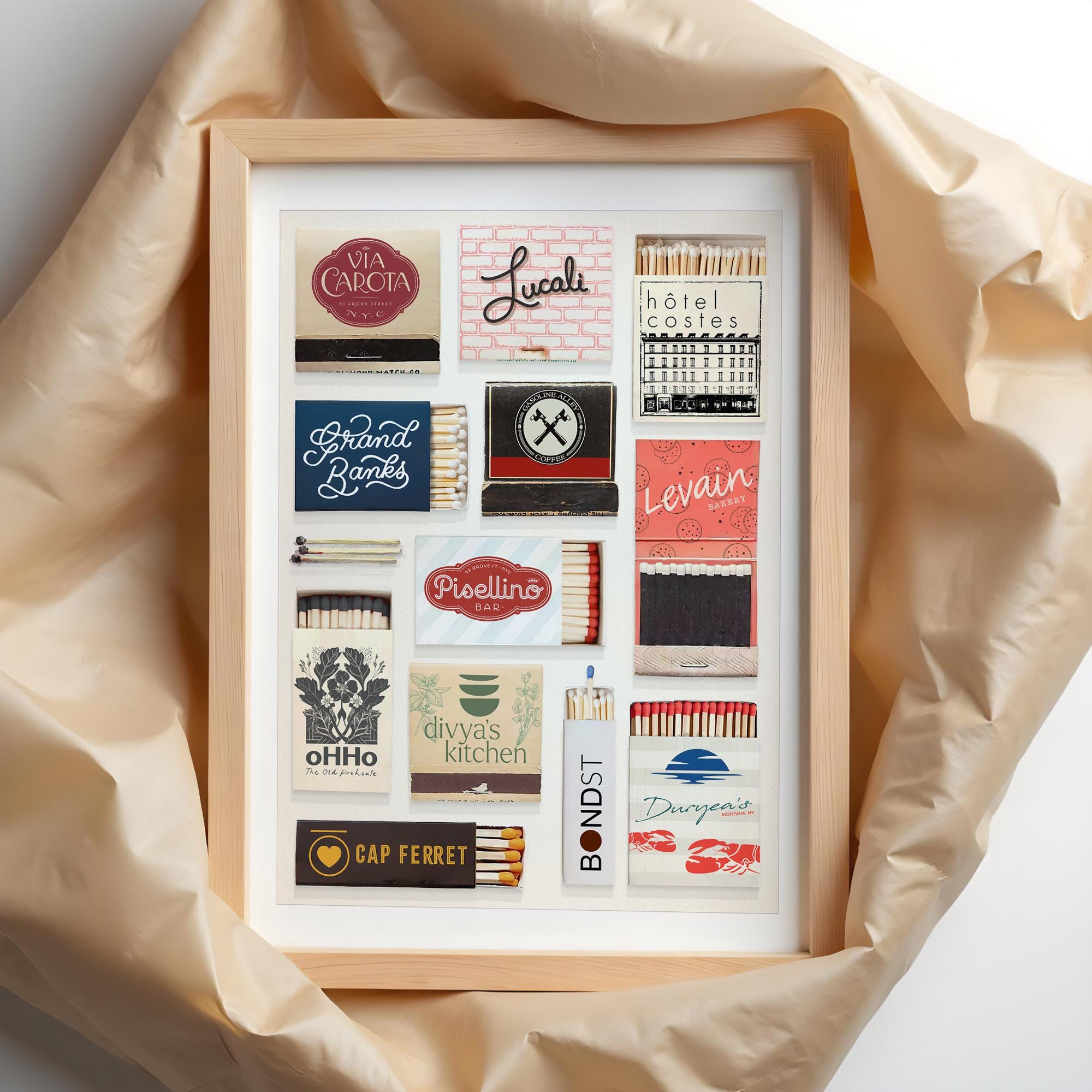 作品オーダー CUSTOM Matchbook Art | Personalized Digital Matchbox Gift