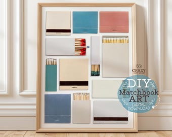 Personalisierbar Art Print Streichholzschachtel: DIY Geschenk Vorlage (Digitaler Download)
