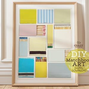 Customizable Matchbook Art Template: DIY Matchbox Print (Digital Download)