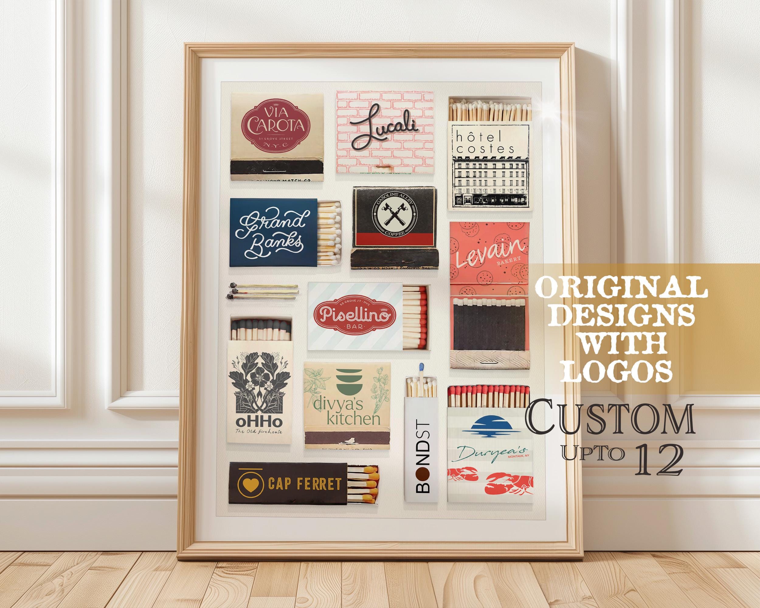 作品オーダー CUSTOM Matchbook Art | Personalized Digital Matchbox Gift