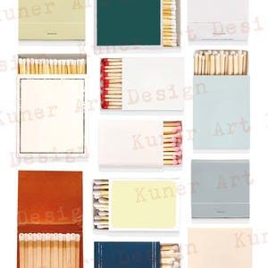 Benutzerdefinierte Streichholzbriefchen Vorlage: Bunt bearbeitbar DIY Geschenk, Streichholzschachtel Kunst (Digitaler Download) Bild 6