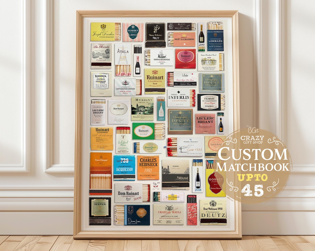 Custom Matchbox Art: Personalized Digital Matchbook Gift - Matches ...