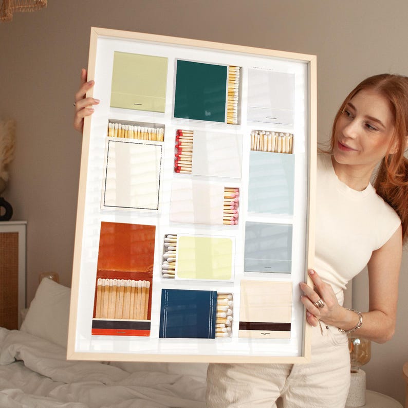Benutzerdefinierte Streichholzbriefchen Vorlage: Bunt bearbeitbar DIY Geschenk, Streichholzschachtel Kunst (Digitaler Download) Bild 2