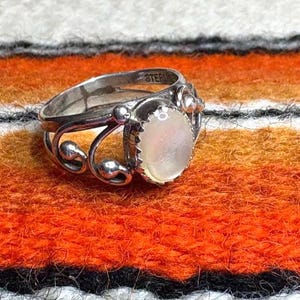 Mother of Pearl & Silver Native American Ring