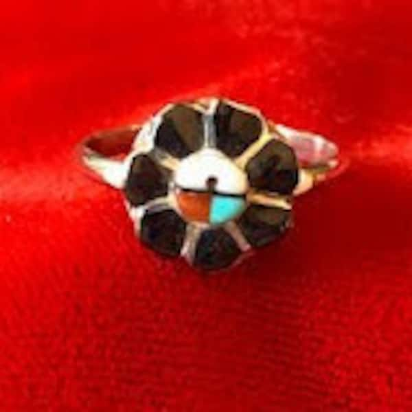 Zuni Inlaid Sunface Ring