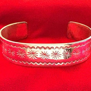 Navajo Hammered Silver Cuff