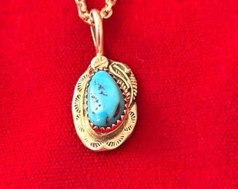 Turquoise & Silver Navajo Necklace