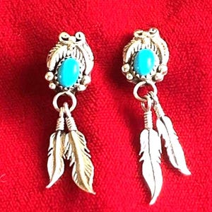 Navajo Turquoise Post Earrings