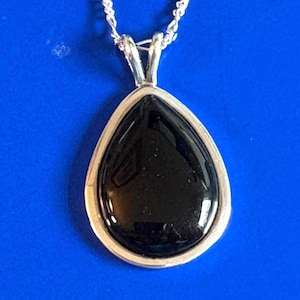Black Onyx Teardrop Pendant