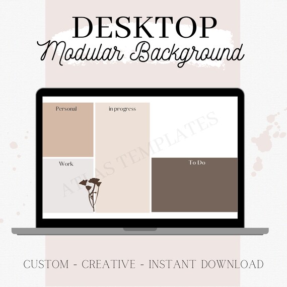 Minimalist Desktop Organizer Desktop Wallpaper Modules Etsy