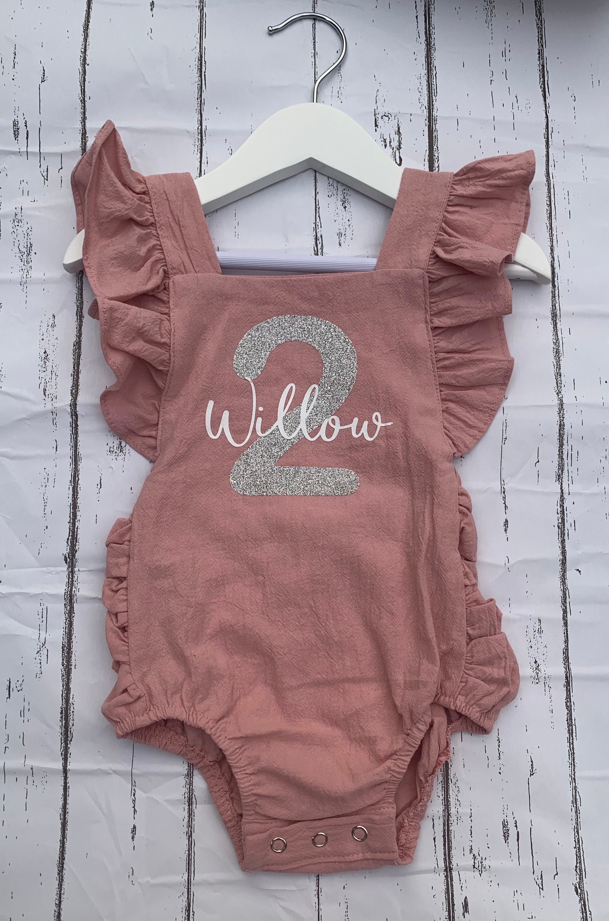 Birthday Romper Baby Toddler Girl First Second Birthday One Etsy UK