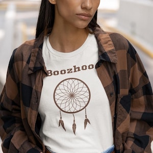 Ojibwe Hello T-Shirt | Dreamcatcher Design | Indigenous Language Shirt | Native Culture Gift