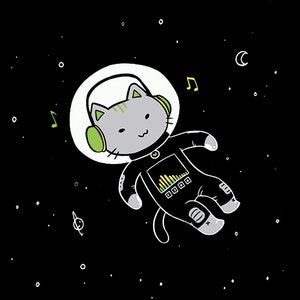 Spacecat Greeting Card (Blank Inside)