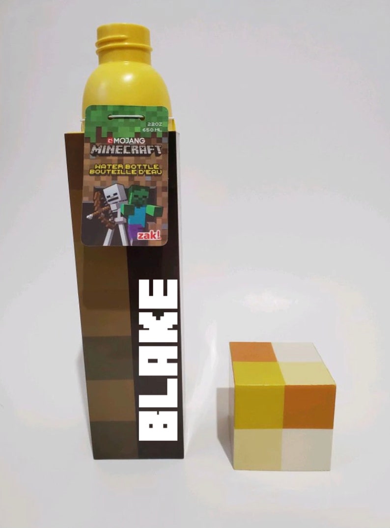 PREORDER Personalised Minecraft Torch water bottle available Etsy