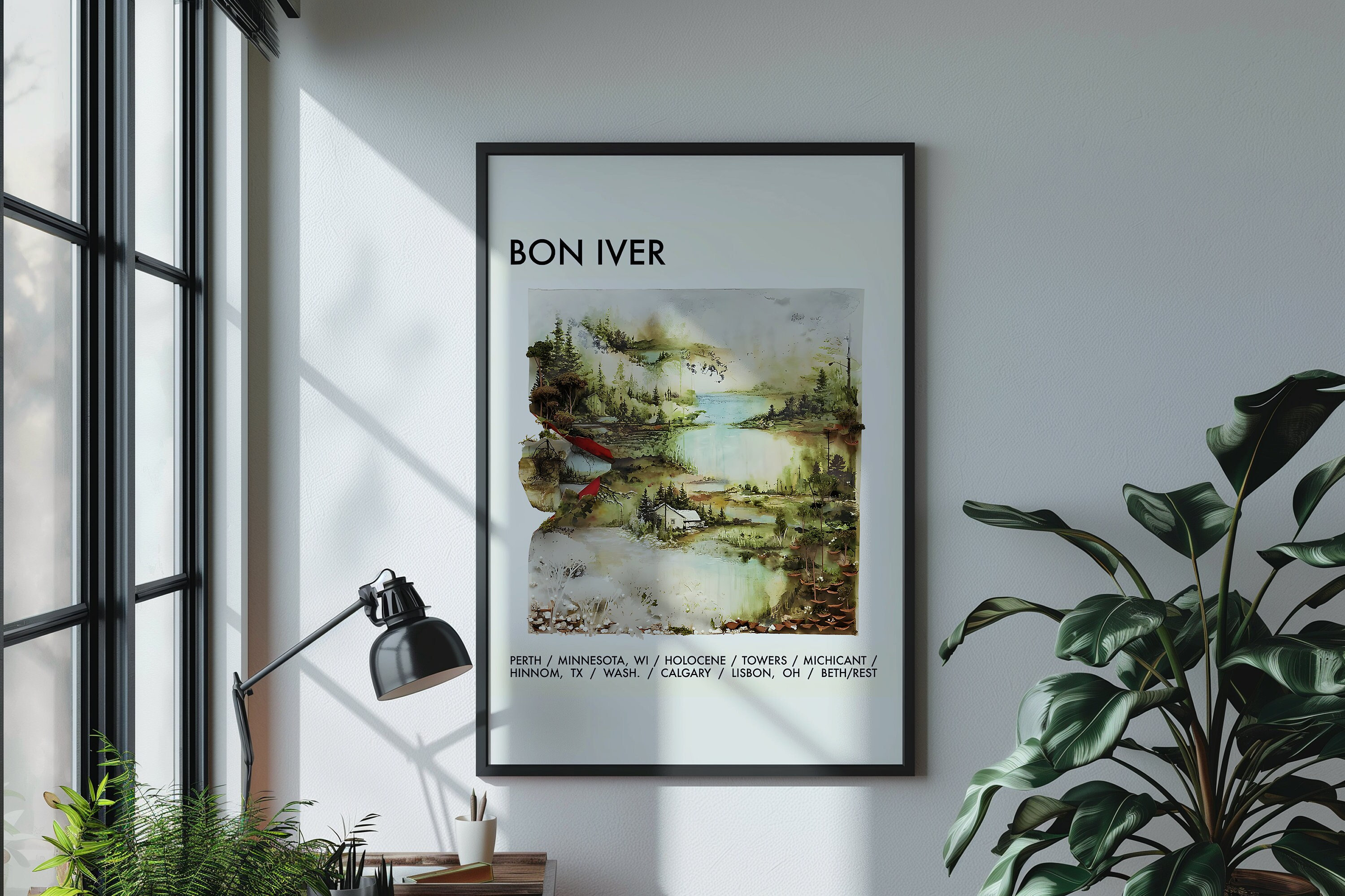  Foto zu Bon Iver Canvas Art Bon Iver Album Cover Poster Bon Iver Album Wall Art 