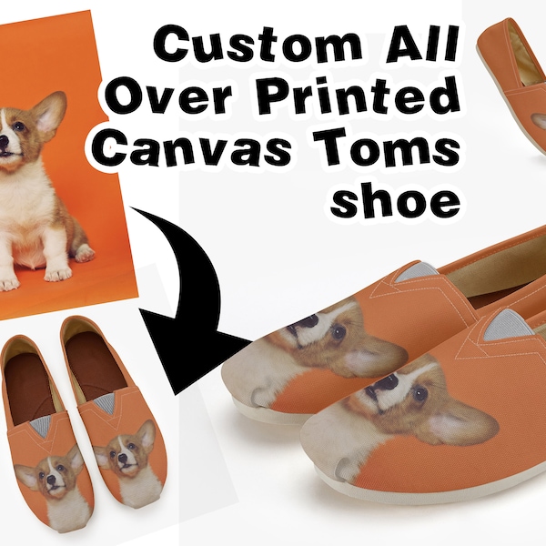 Custom Toms all over Printed Canvas Toms Shoes Custom shoes your design here personalised shoes skater shoe hippy style personalised toms