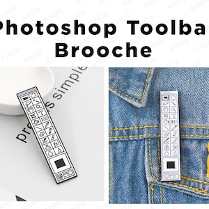 Photoshop Enamel Pin art designer Classic Old-School tool IRL manifestation of the trusty Photoshop toolbar Badges Photoshop Brooches Pins