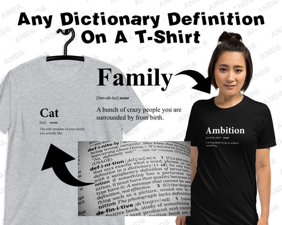 Dictionary Definition Tshirt Dictionary T-shrit Dictionary Tee