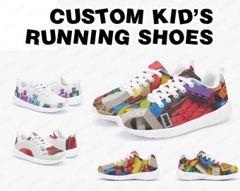 Zapatillas para correr para niños, zapatillas deportivas personalizadas para niños, zapatillas personalizadas para niños, bonitas zapatillas deportivas personalizadas para niños, zapatos personalizados para niños, zapatillas deportivas para niños