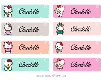 hello kitty name tag etsy