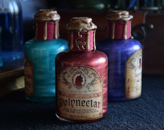 Potion magique Polynectar qui change de couleurs décoration pour cabinet de curiosité en verre pour sorcières et sorciers