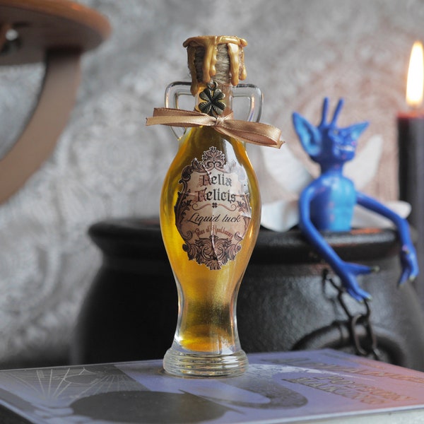 Potion Magique Felix Felicis ou Chance Liquide décoration pour cabinet de curiosité en verre pour sorcières et sorciers