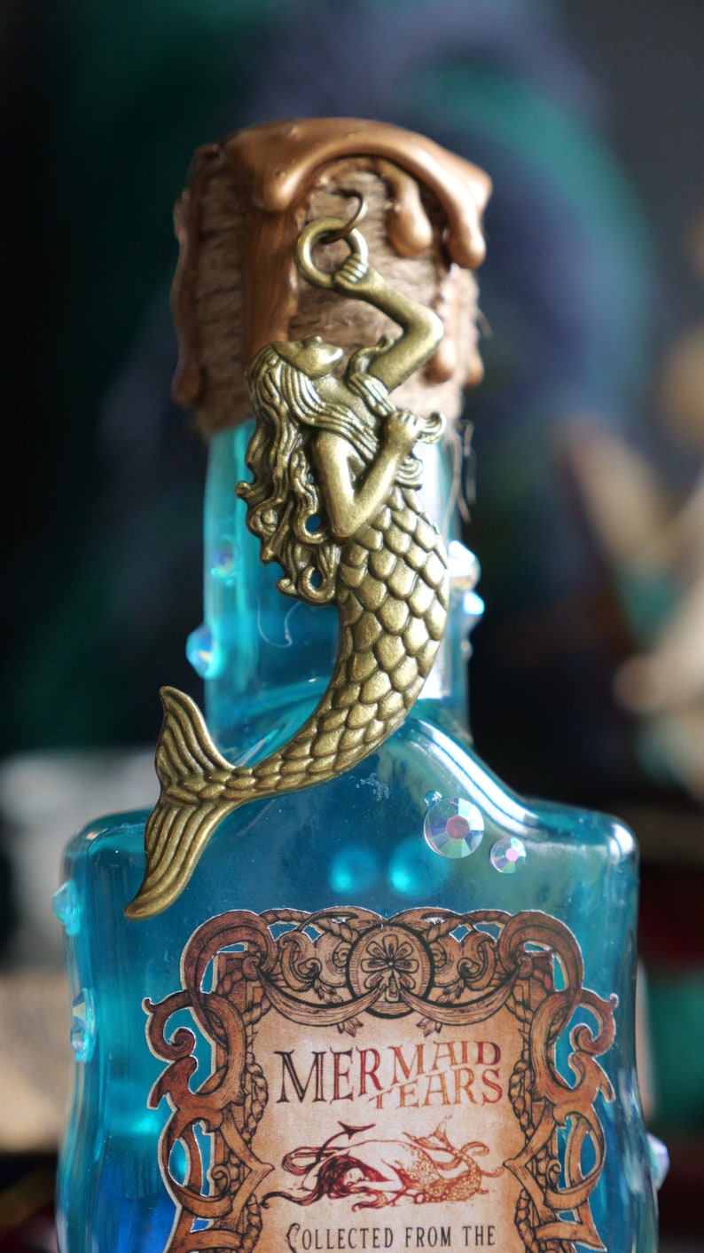 Potion Magique Larmes de Sirènes décorative pour cabinet de curiosité en verre pour sorcières et sorciers image 8