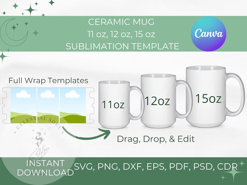 Bubble Mug Rib Template 11oz 12oz 15oz Mug Wrap Template Svg Mug Template SVG Mug Svg Cricut ...
