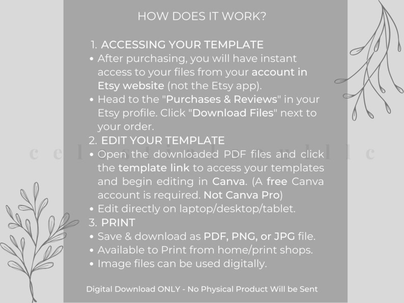 Necklace Chain Size Guide Necklace Chain Template Custom Canva Template ...