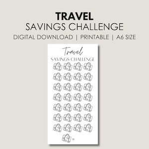 Travel Savings Challenge | Printable Savings Challenge
